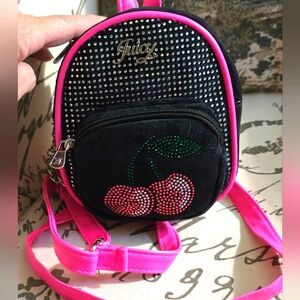 Juicy Couture Mini Cherry 🍒 Backpack Pouch Purse NWT